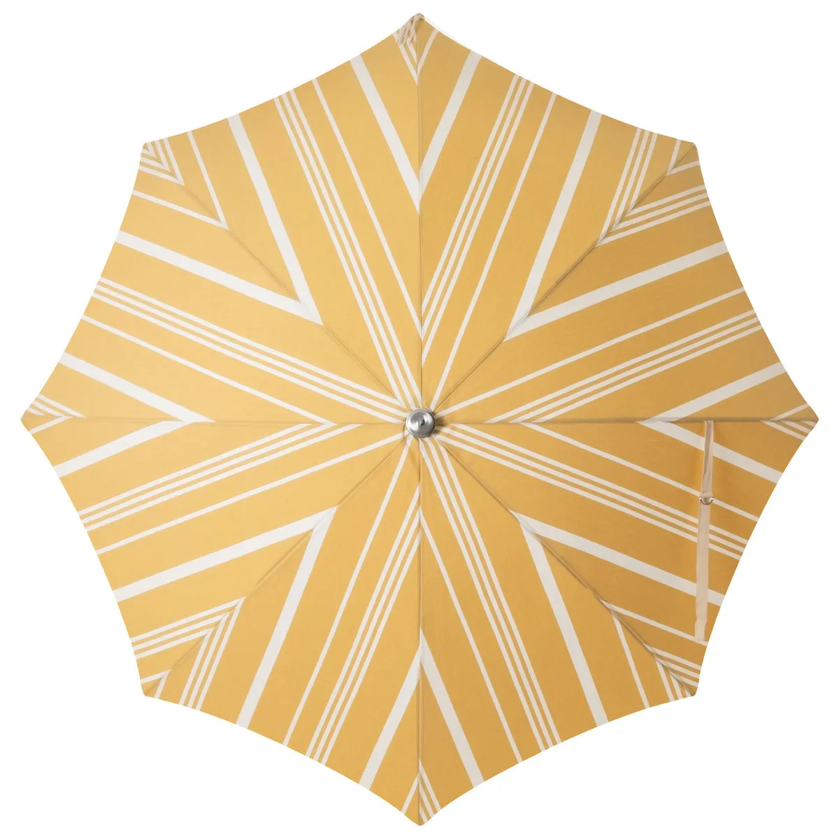 Premium Beach Umbrella Vintage Yellow Stripe