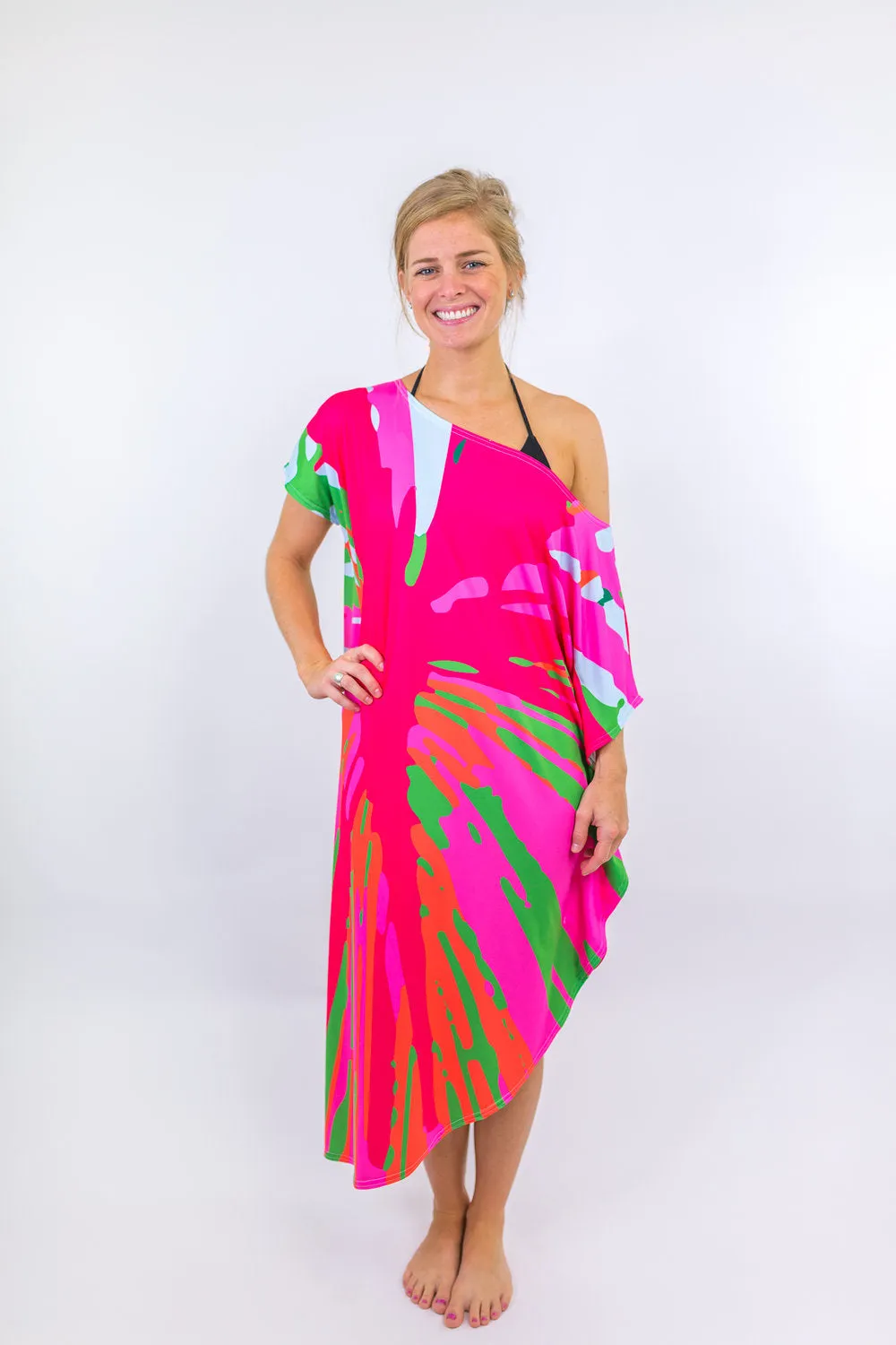 Punchy Palm Maxi Coastal Caftan