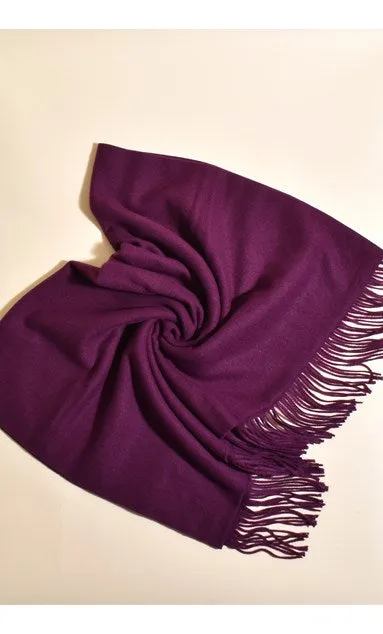 Purple Fringe Tassel Scarf