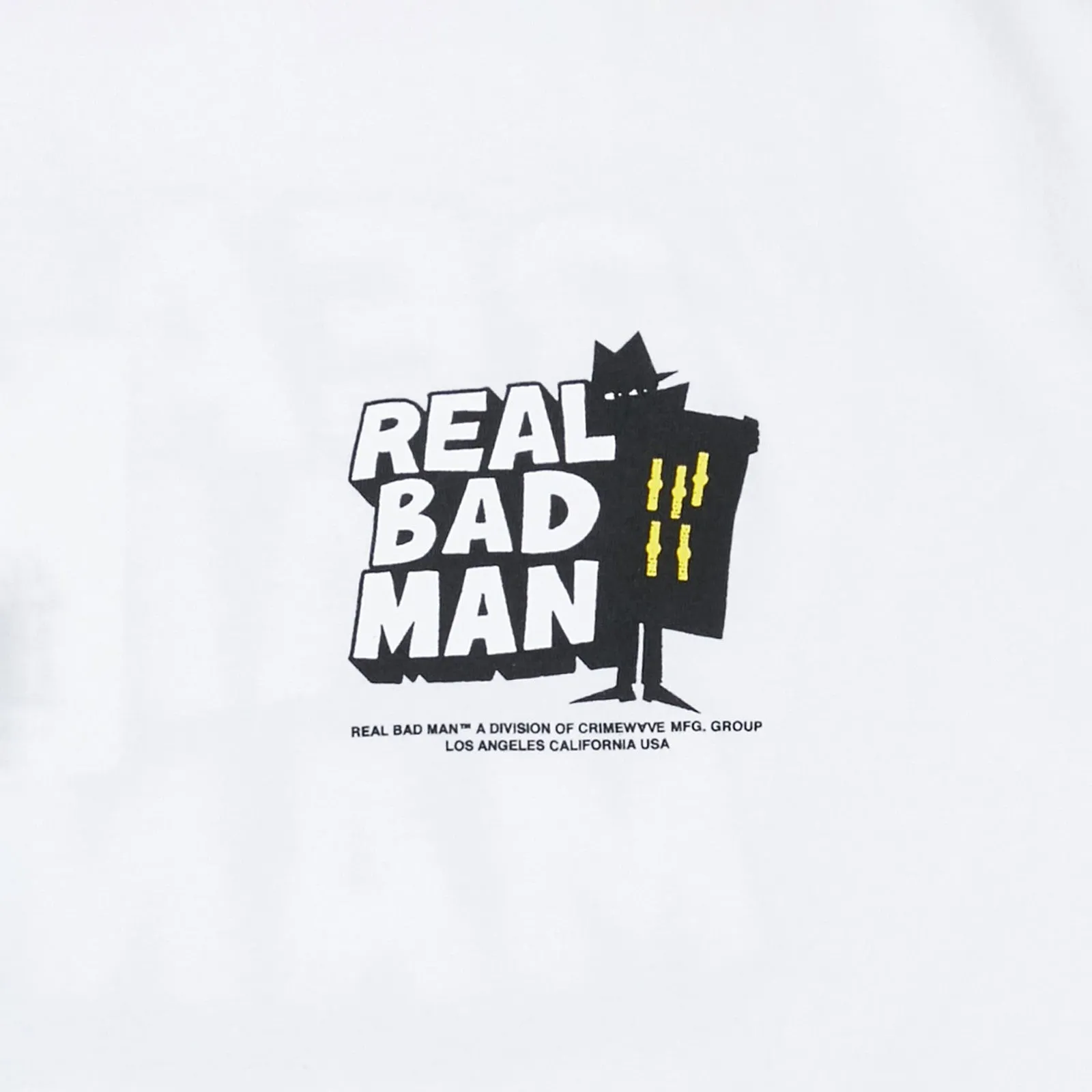 Real Bad Man CLASSIC (White) Mens T-Shirt RBM1302501