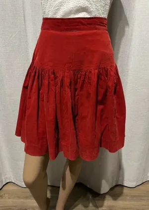 Red Laura Ashley Cord  Skirt  #W167