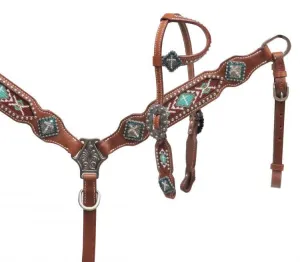 Showman Pony Beaded Headstall and Breast Collar