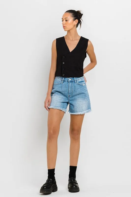 Super High Rise Pleats Shorts