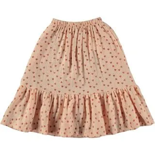 Tocoto Vintage Heart Print Midi Skirt