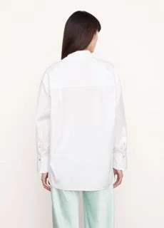 Vince Oversized Long Sleeve White Shirt