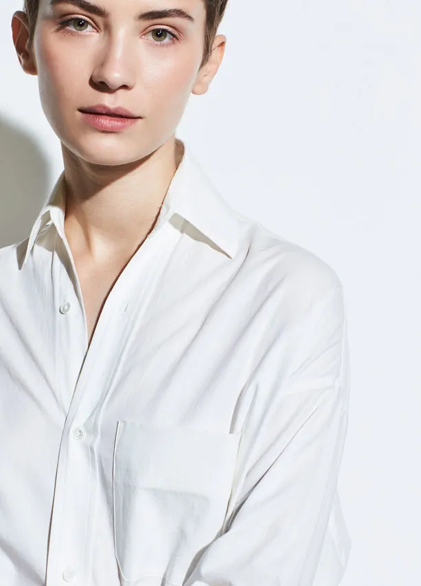 Vince Oversized White Classic Shirt