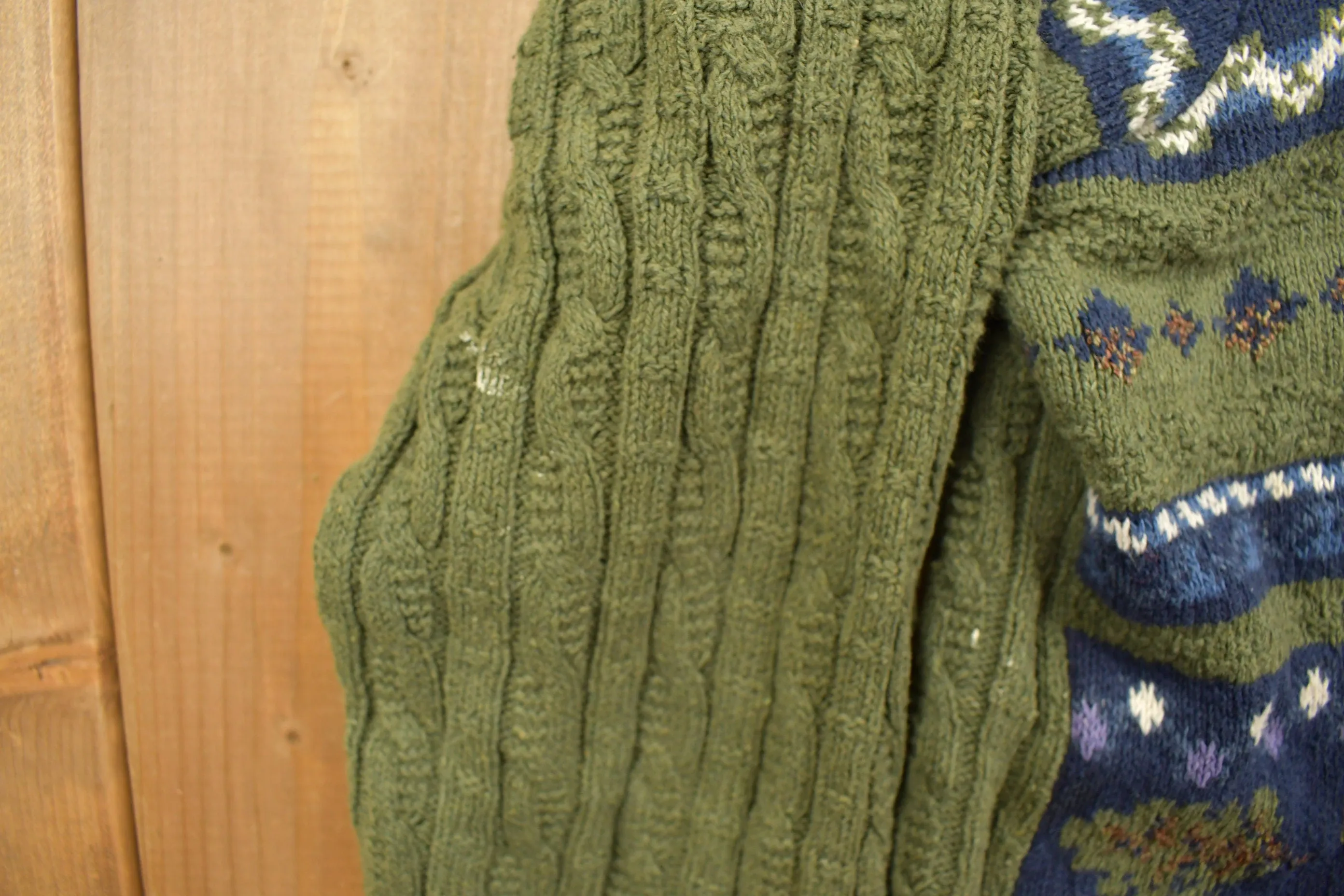 Vintage 1990s Northern Reflections Striped Knitted Cardigan Sweater