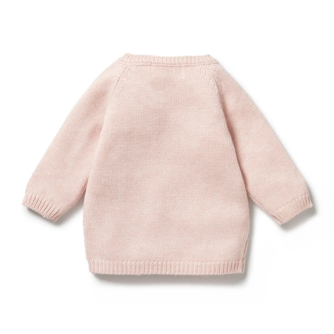 Wilson & Frenchy Pink Knitted Pointelle Kimono Cardigan