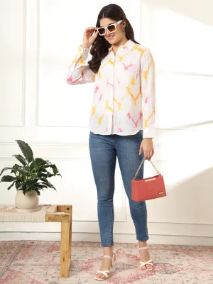 Women Classic Opaque Printed Casual Shirt