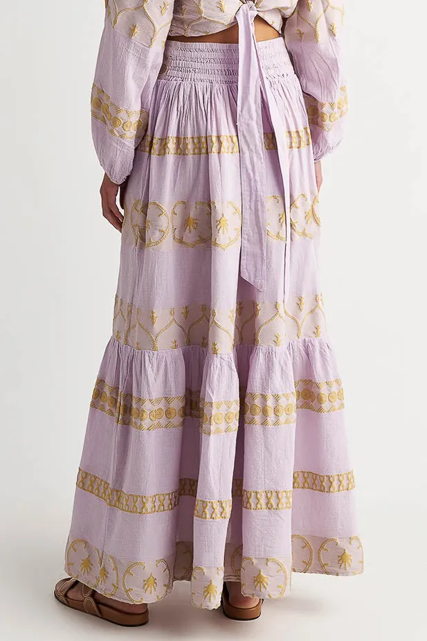 Zakar Maxi Skirt in Basiliko Lilac